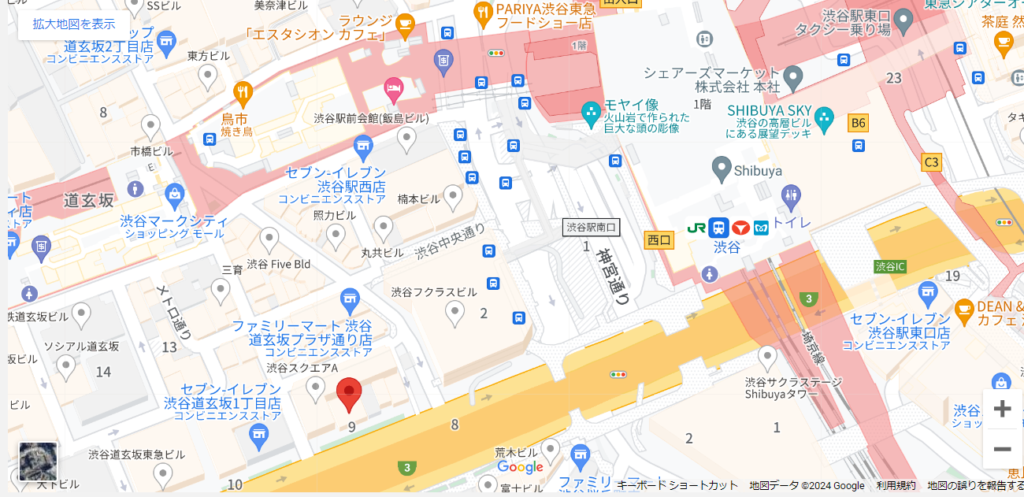 東京都渋谷区道玄坂周辺地図